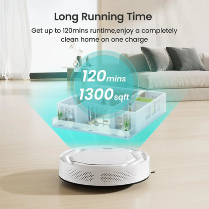 Lefant M210 Robot Vacuum Cleaner, 2000Pa Suction, 120 Mins Runtime, Low Noise, Automatic Self-Charging