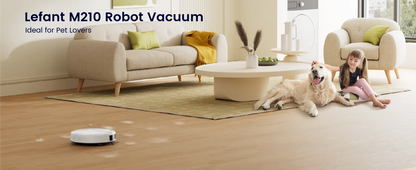 Lefant M210 Robot Vacuum Cleaner Super Slim App Control Strong Suction Self-Charging For Pet Hair Hard Floors Low Carpets