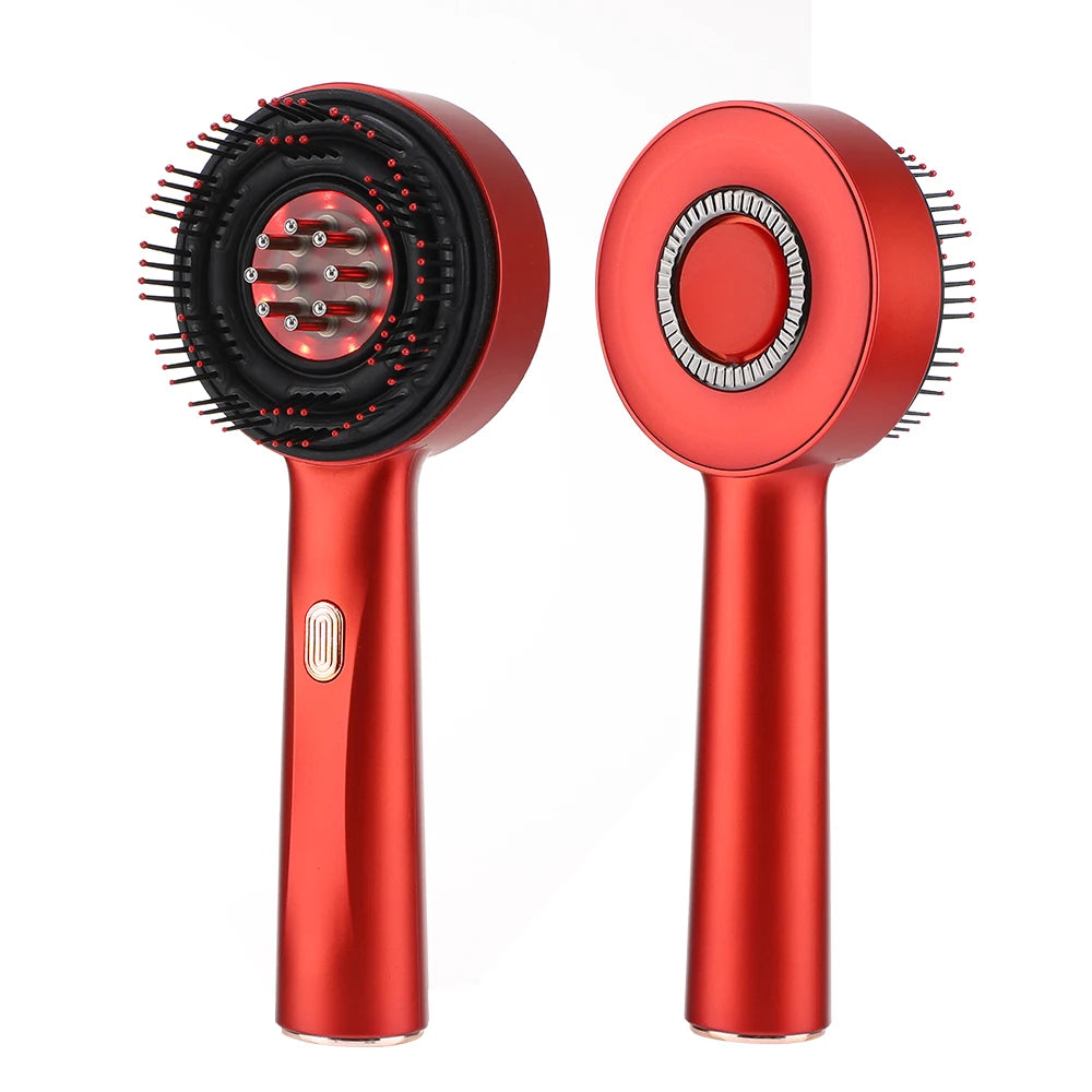 Electric Massage Comb Scalp Medicine Applicator 630nm Red Light Hair Care Comb Gripping Kneading Head Massager Anti Hair Loss