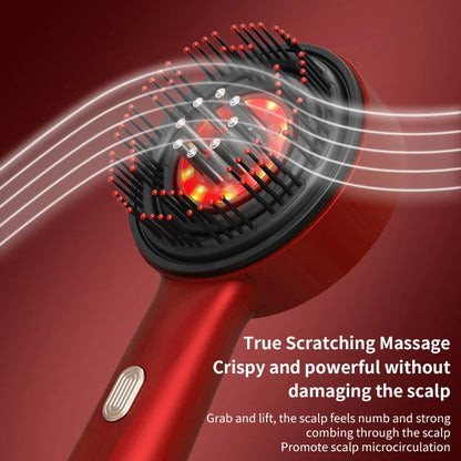 Electric Massage Comb Scalp Medicine Applicator 630nm Red Light Hair Care Comb Gripping Kneading Head Massager Anti Hair Loss