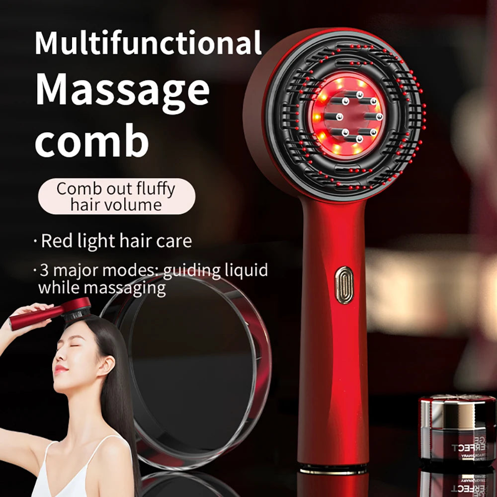 Scalp Applicator Head Massager Red Light Therapy Hair Massage Comb Hair Regrowth Oil Liquid Applicator Scalp Massager Brush