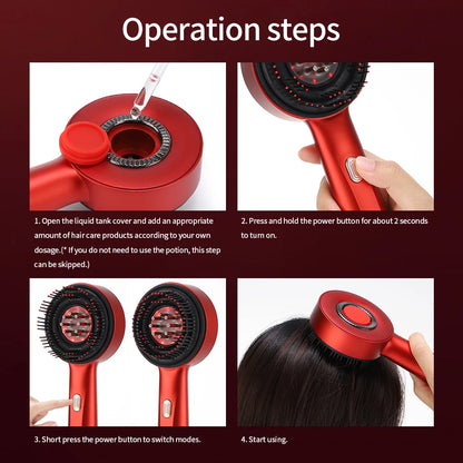 Scalp Applicator Head Massager Red Light Therapy Hair Massage Comb Hair Regrowth Oil Liquid Applicator Scalp Massager Brush