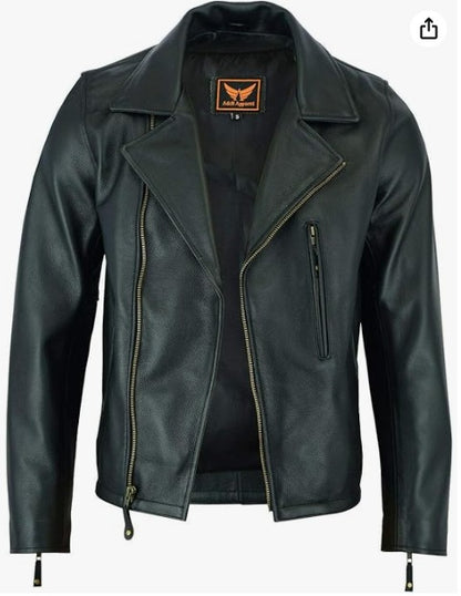 Men's Cow Leather Biker Jacket